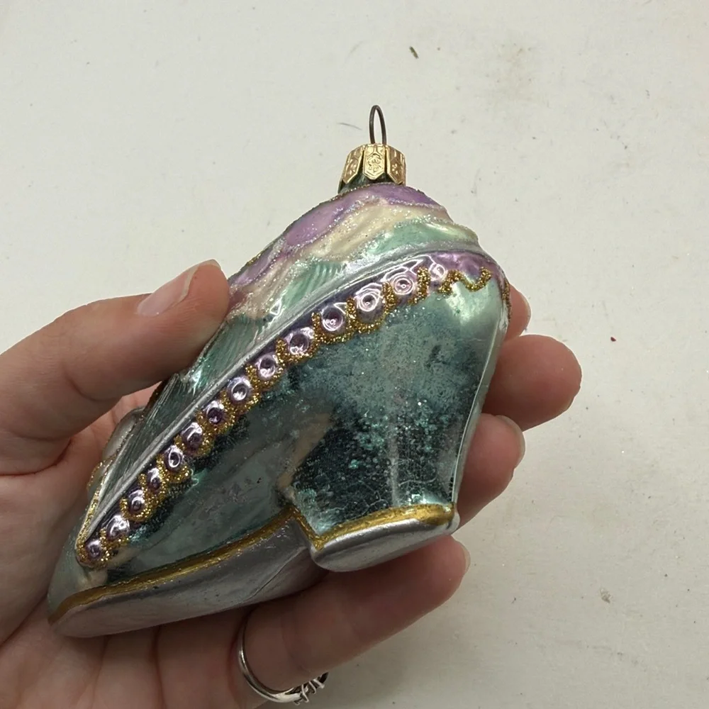Vtg Polonaise Kurt Adler Cinderella Set 3 Glass Ornaments Christmas Collectible